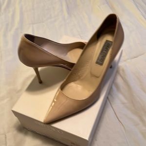 EUC Jimmy Choo pointed toe nude stilettos